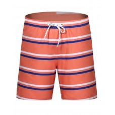 Mens Swim Trunks with Pockets Beach Swimwear Quick Dry Long Elastic Waistband Board Shorts Bathing Suits Holiday-SK06